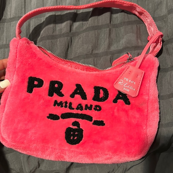 Prada Handbags - Pink gently worn fur Prada bag